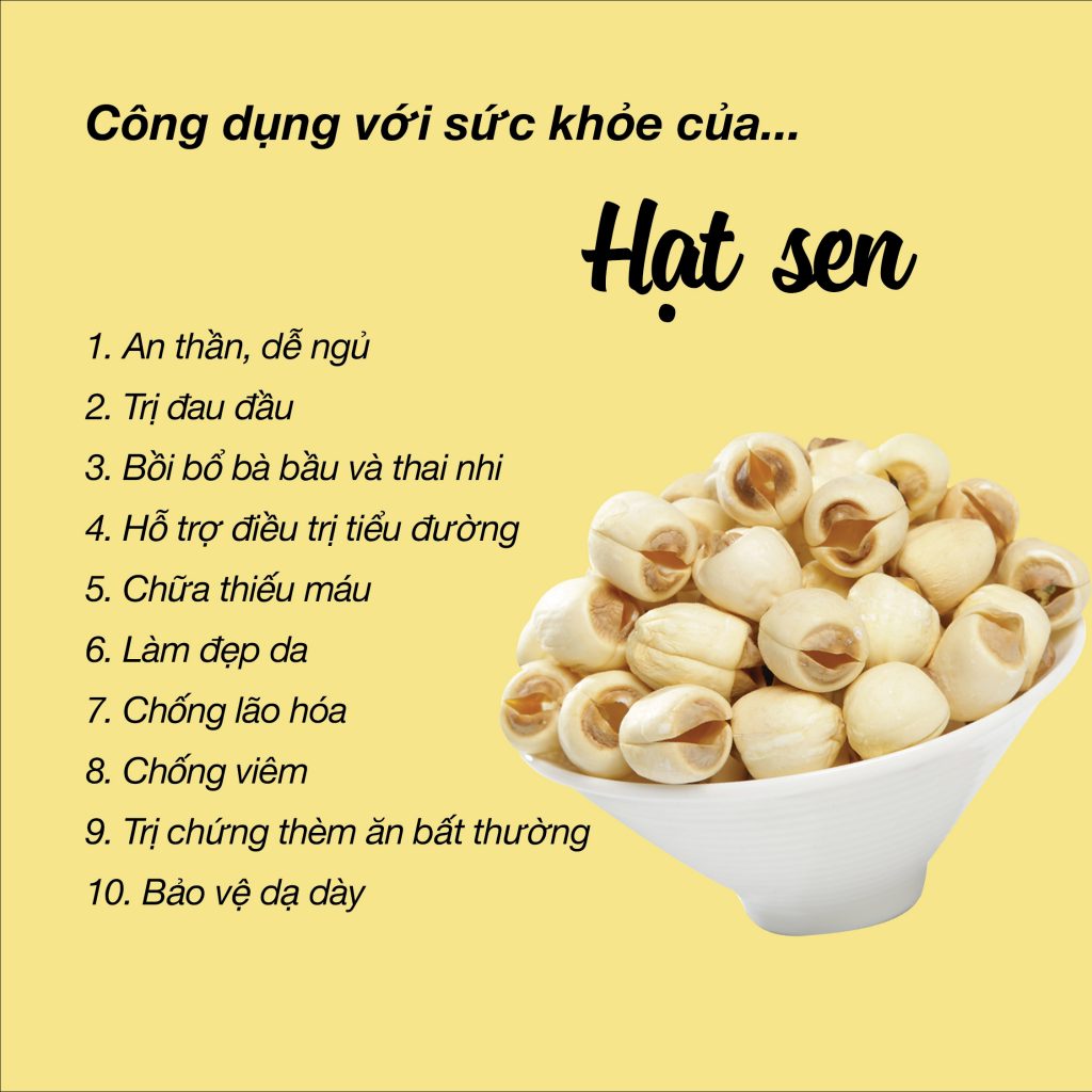 tác dụng của hạt sen