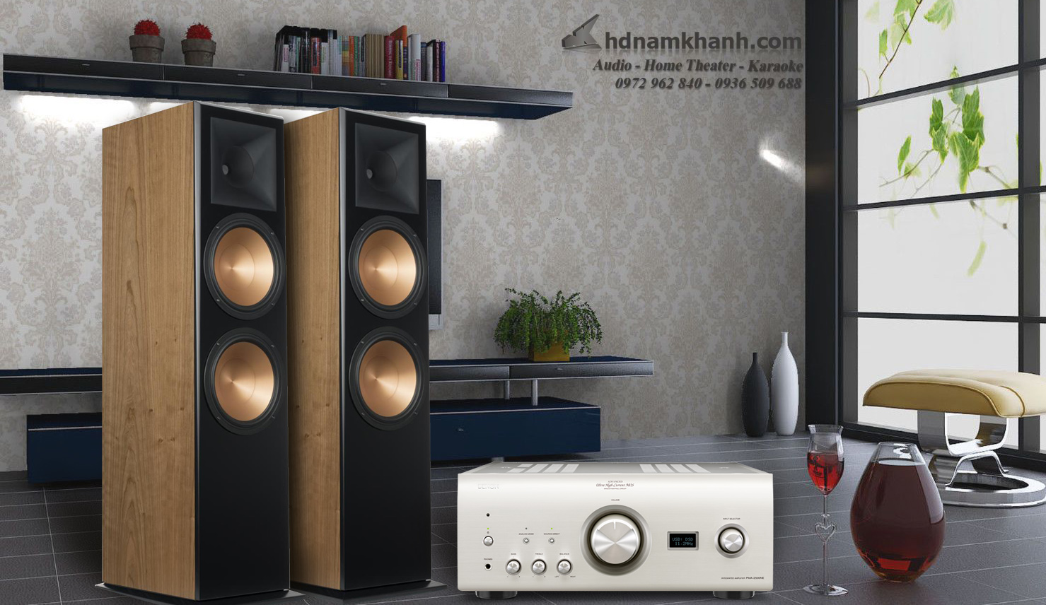 Bộ Hifi Denon 2500NE + Klipsch RF 7III