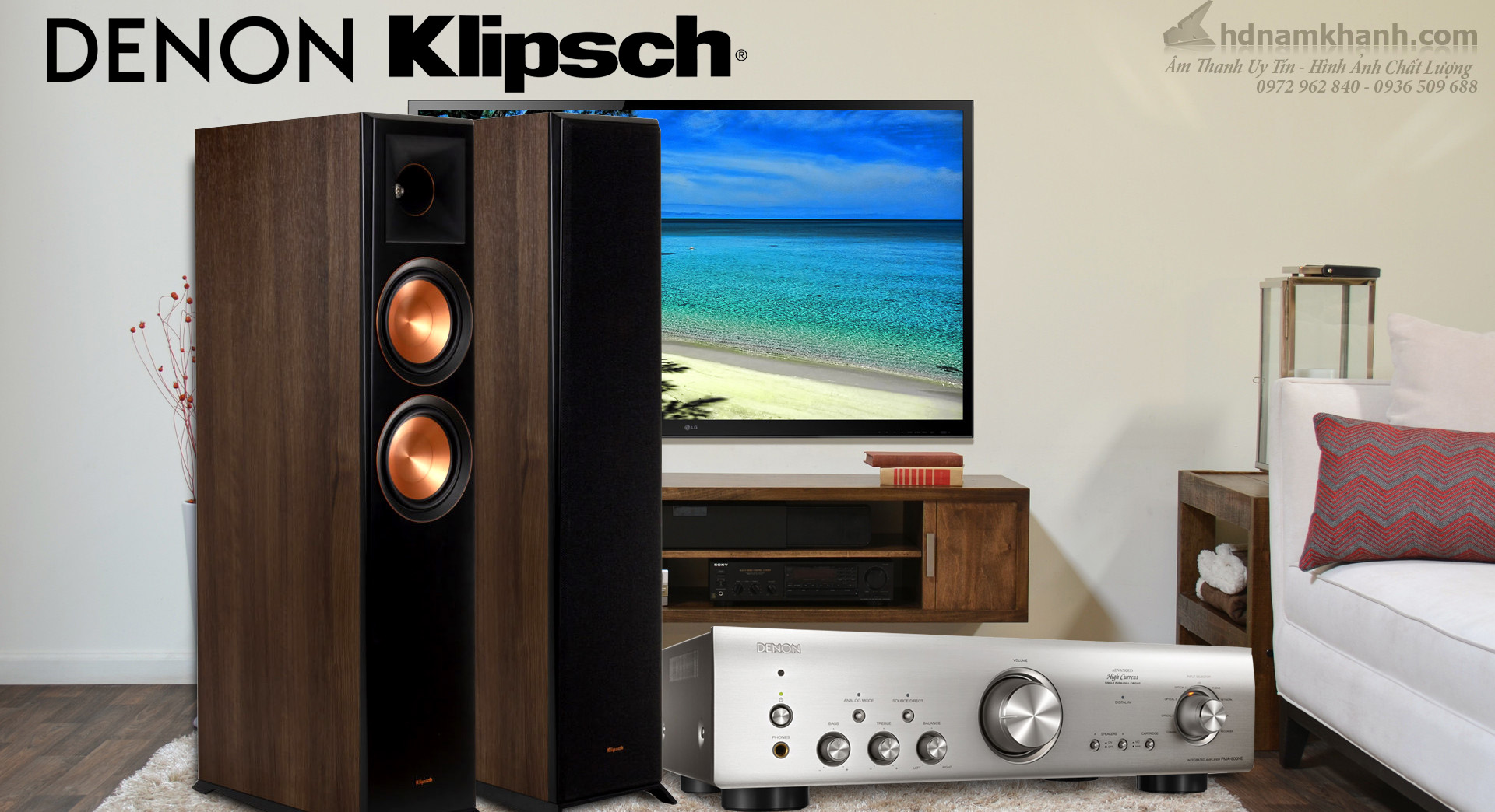 Bộ Hi-fi Amply Denon PMA 800NE + Loa Klipsch RP 5000F