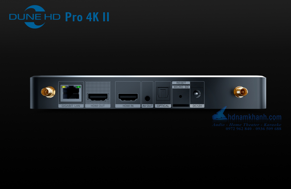 Mặt sau của Đầu Dune HD Pro 4K II