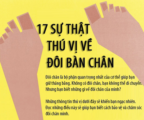 17 sự thật thú vị về đôi bàn chân