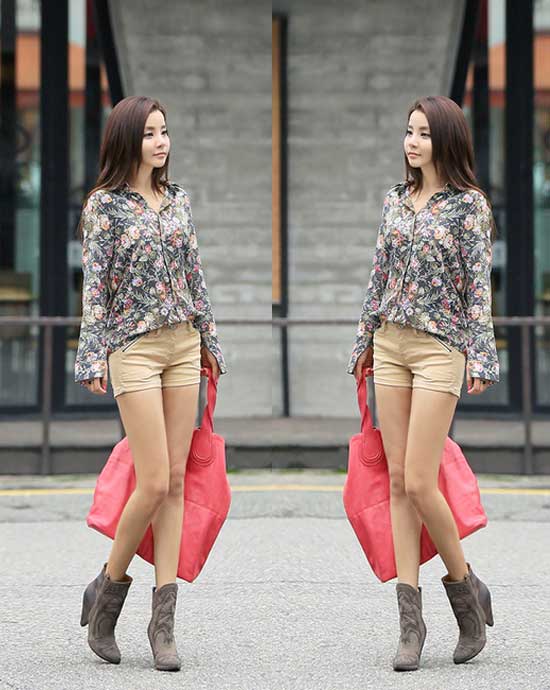 Diện cuối thu cùng giày boot nữ cổ thấp.