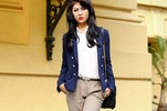 Thu công sở thanh lịch cùng quần lỡ