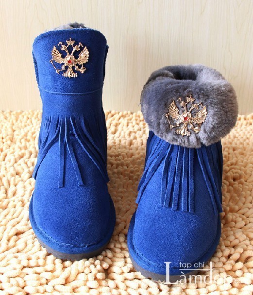 Giày Boots lông màu sắc ấm áp mùa đông 2013