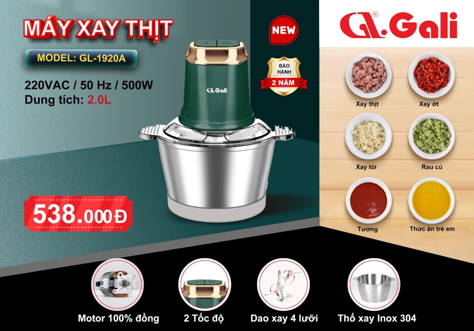 Máy xay thịt Gali GL-1920A 2 lít