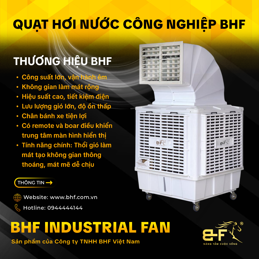 Quạt Hơi Nước Công Nghiệp Chính Hãng Hiệu BHF (Giá Xưởng Tốt Nhất)