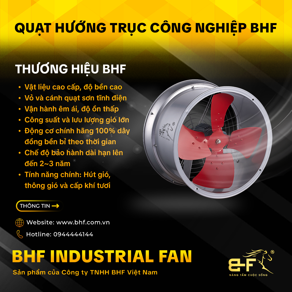Quạt Hướng Trục Công Nghiệp BHF Chính Hãng (Bảo Hành 2 Năm - Giá Tốt)