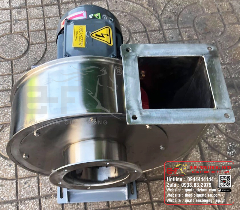 Sản xuất quạt ly tâm inox