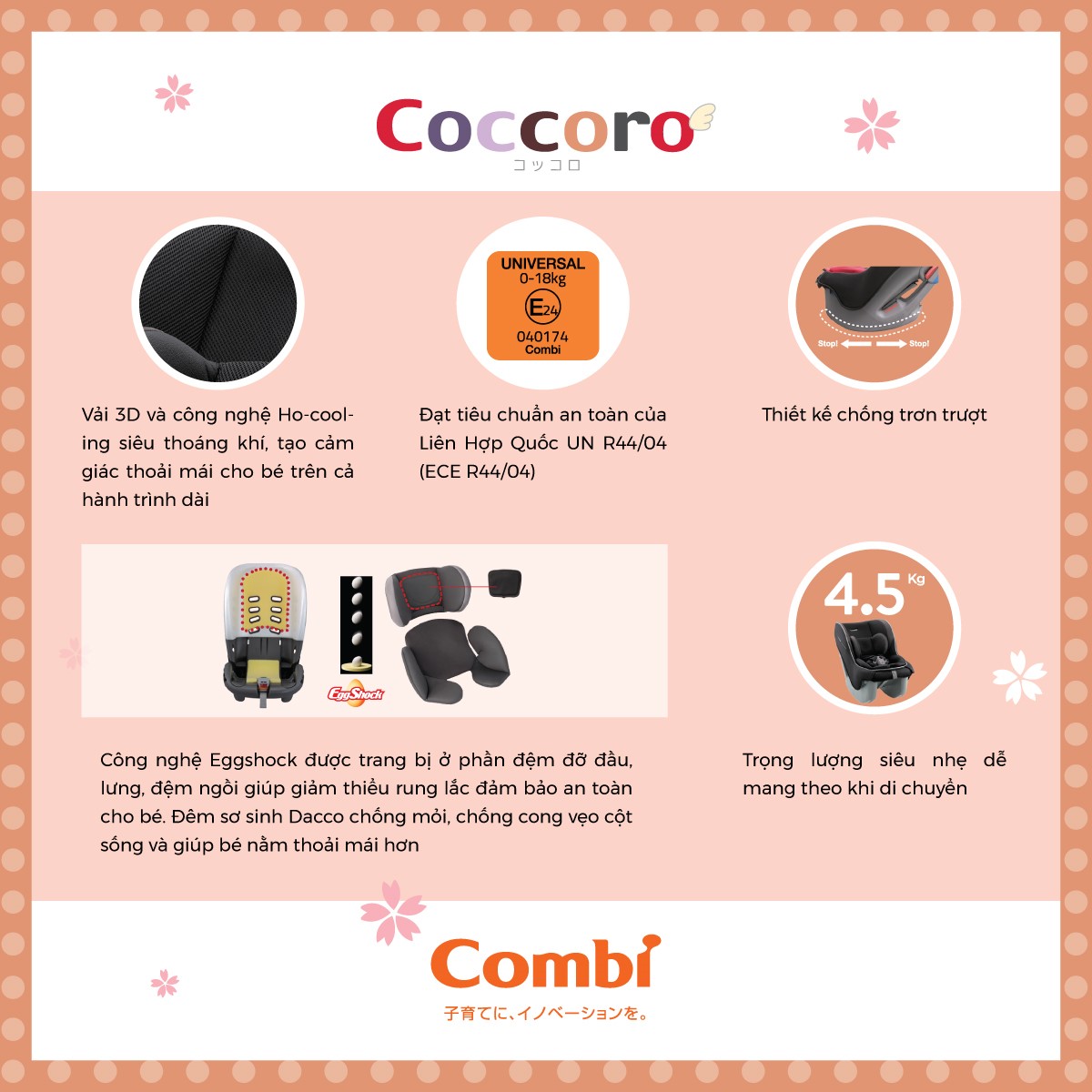 Ghế ngồi xe ô tô cho bé có nhiều tiêu chí phân loại