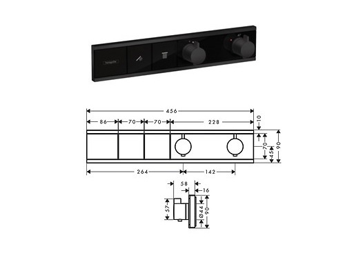 Bộ sen âm tường Hansgrohe | 26238670