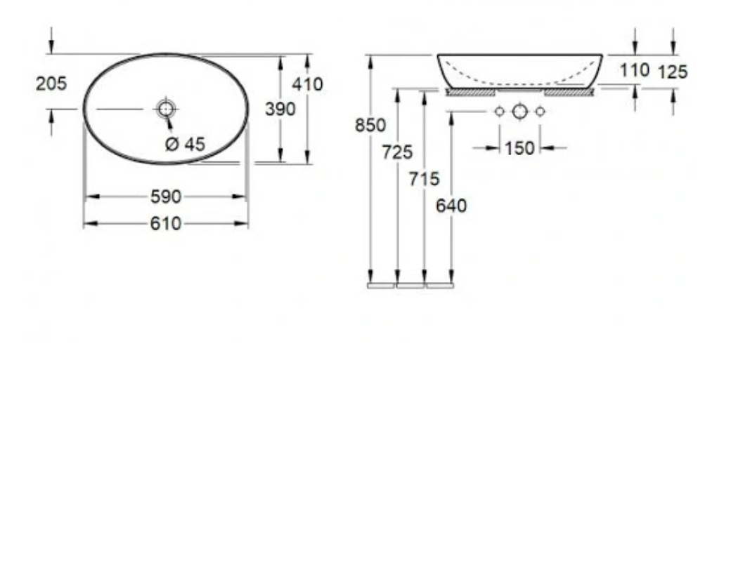 Chậu Lavabo Villeroy & Boch Artis | 41986101