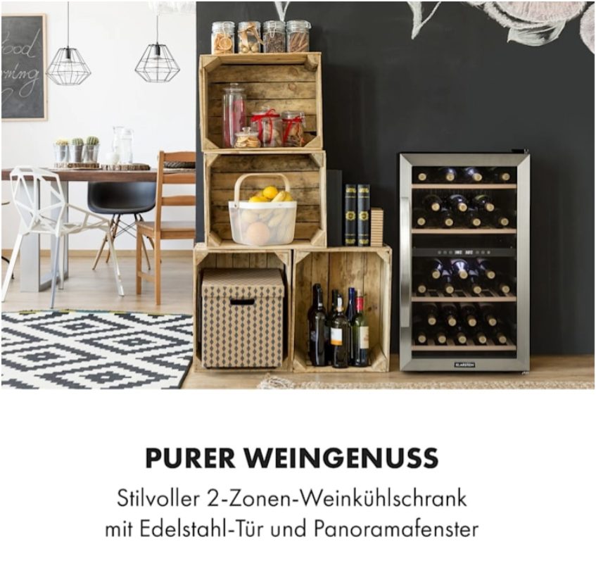 Tủ bảo quản rượu vang Klarstein Vinamour 45D | 45 chai