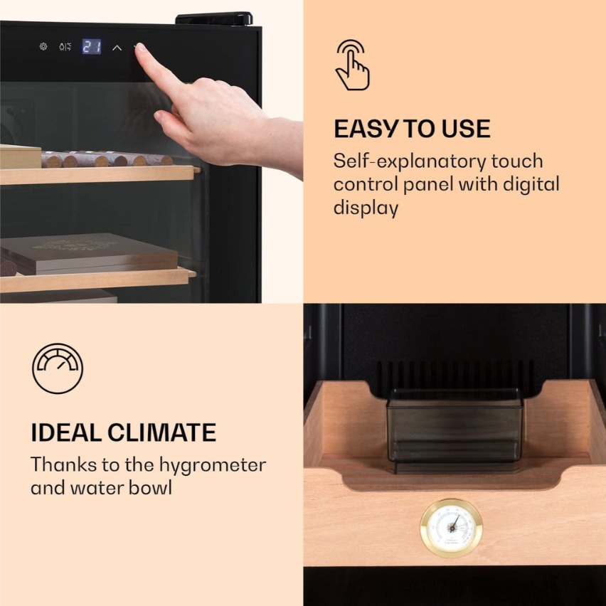 Tủ bảo quản 37L Cigar Klarstein El Presidente - Màu đen | 10036100