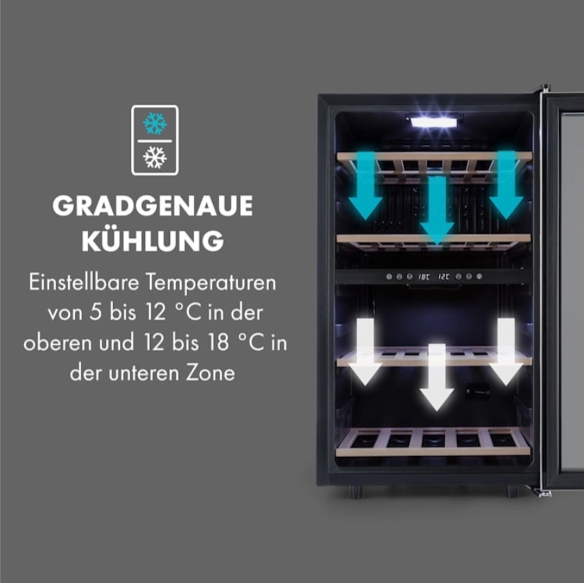 Tủ bảo quản rượu vang Klarstein Vinamour 45D | 45 chai