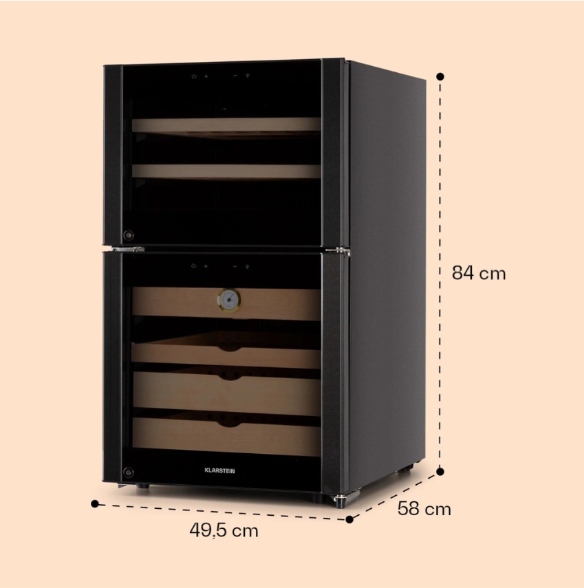 Tủ bảo quản Cigar và rượu vang Klarstein 108L