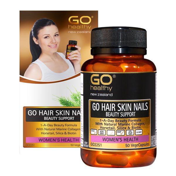 Viên uống làm đẹp da, móng, tóc Go Hair Skin Nails Beauty Support – Go Heathy New Zealand