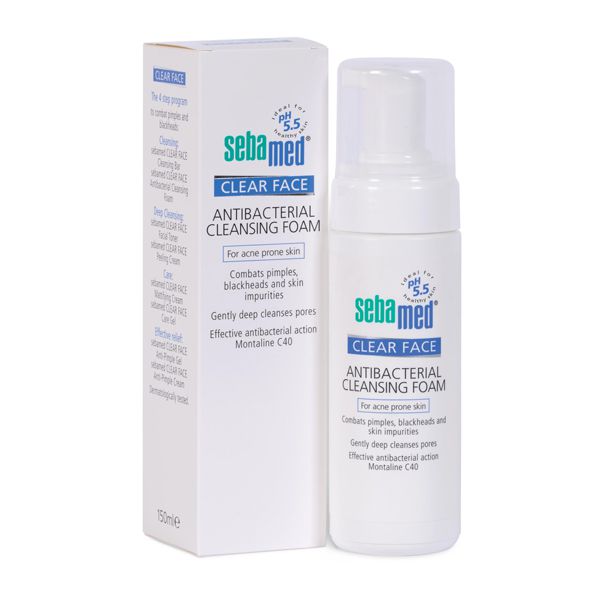 Sữa rửa mặt ngăn ngừa mụn, kháng khuẩn Clear Face Antibacterial Cleansing Foam – Sebamed
