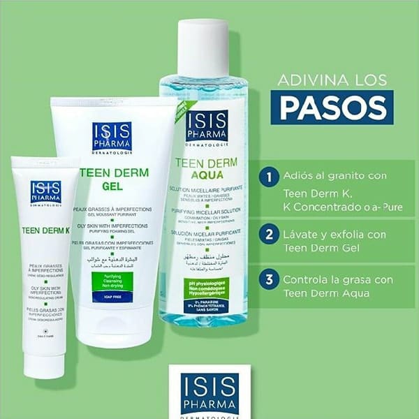 Dòng sản phẩm dành cho da nhờn mụn Teen Derm - Isis Pharma