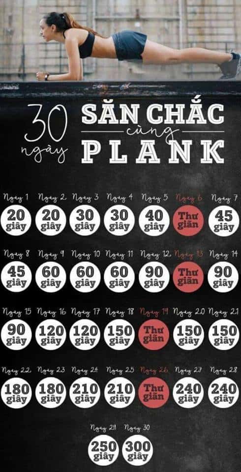 Động tác plank giúp săn chắc toàn thân