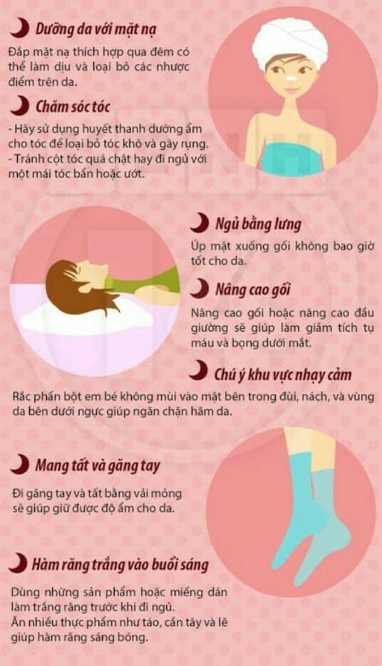 dưỡng da trước khi ngủ