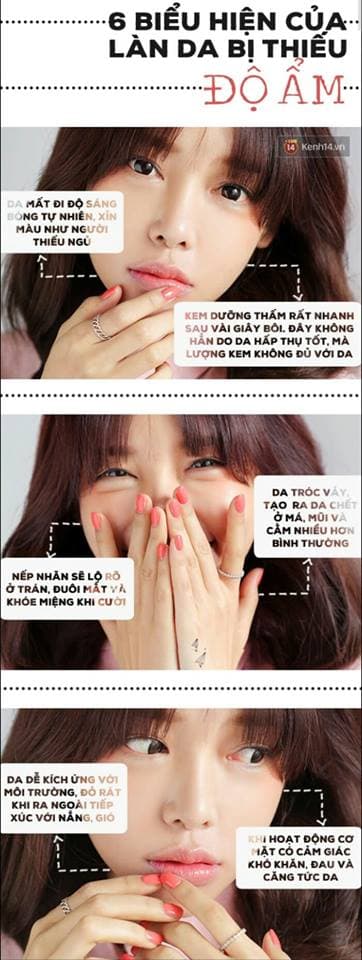 biểu hiện của da thiếu độ ẩm