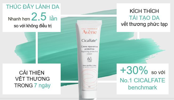 Kem làm lành da, chống nhiễm khuẩn Cicalfate Cream Plus 15ml Avene