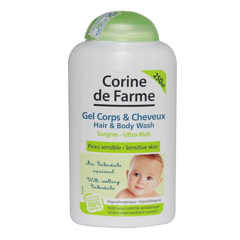Gel tắm gội cho bé Corine de Farme 250ml