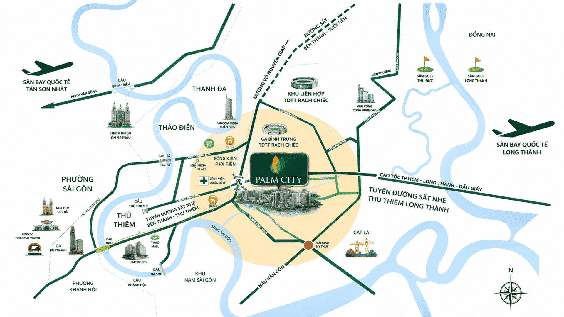 vị trí Palm city
