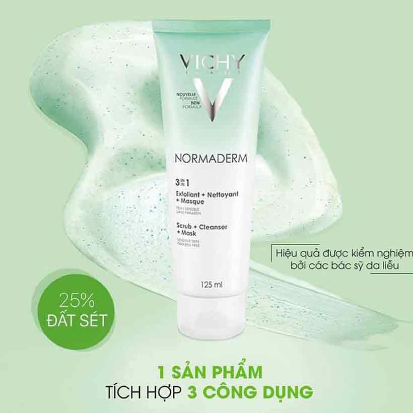 Normaderm 3 In 1 Scrub Vichy 125ml