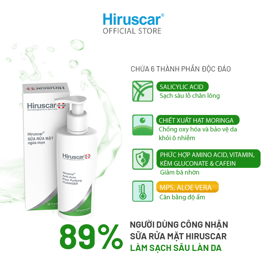 Hiruscar Anti Acne Cleanser 100ml