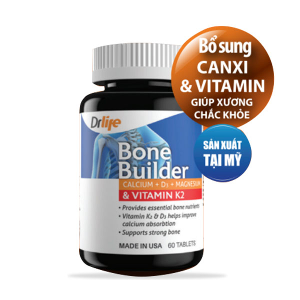 Viên uống bổ sung canxi, ngừa và điều trị loãng xương DrLife Bone Builder 60v