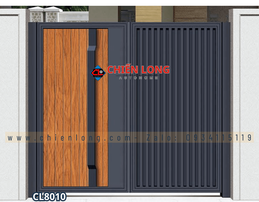 Cổng sắt hộp 2 cánh thiết kế đơn giản đẹp cho nhà hiện đại
