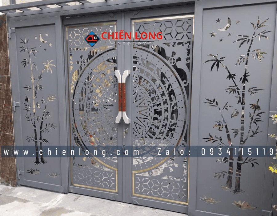 Mẫu cửa cổng CNC 4 cánh đẹp phong cách mới 2026