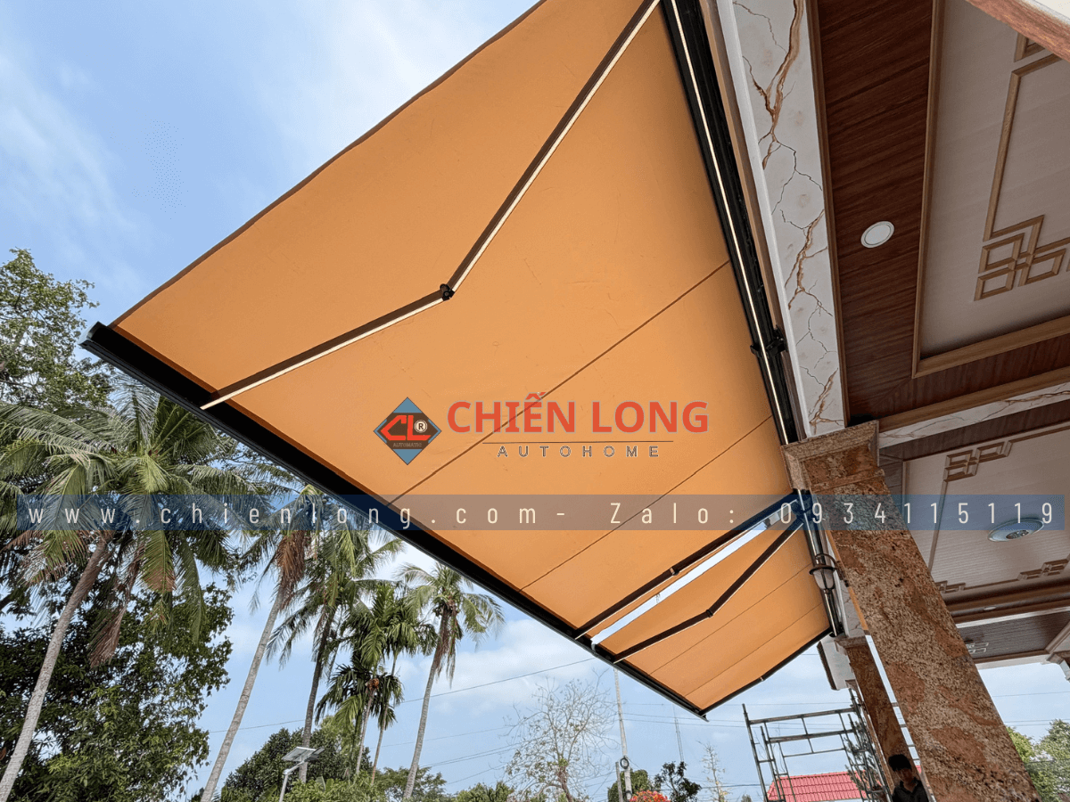 Khung nhôm sơn tĩnh điện mái hiên thông minh cao cấp