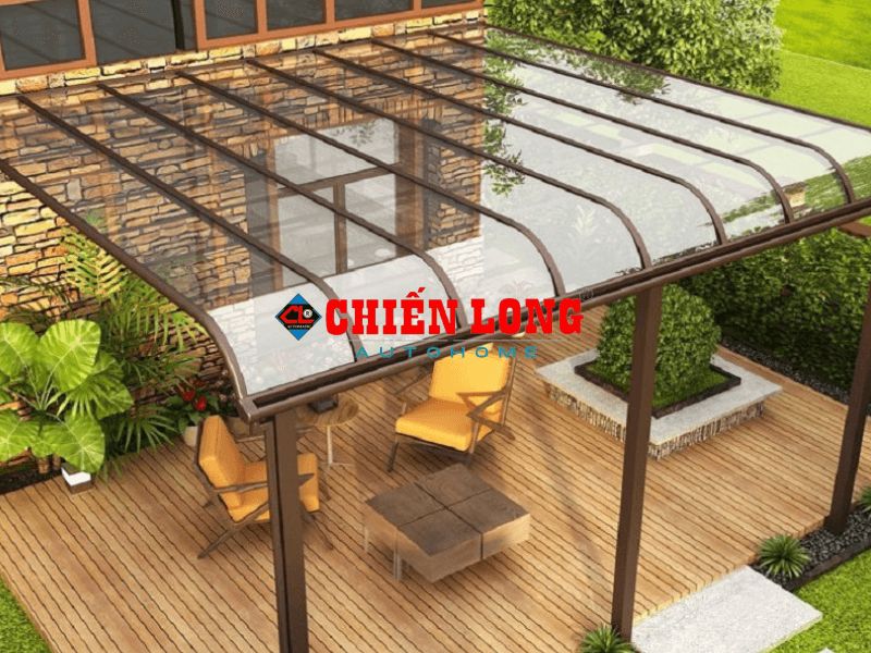 Mái che không gian mở dạng R khả năng truyền sáng lên đến 90%