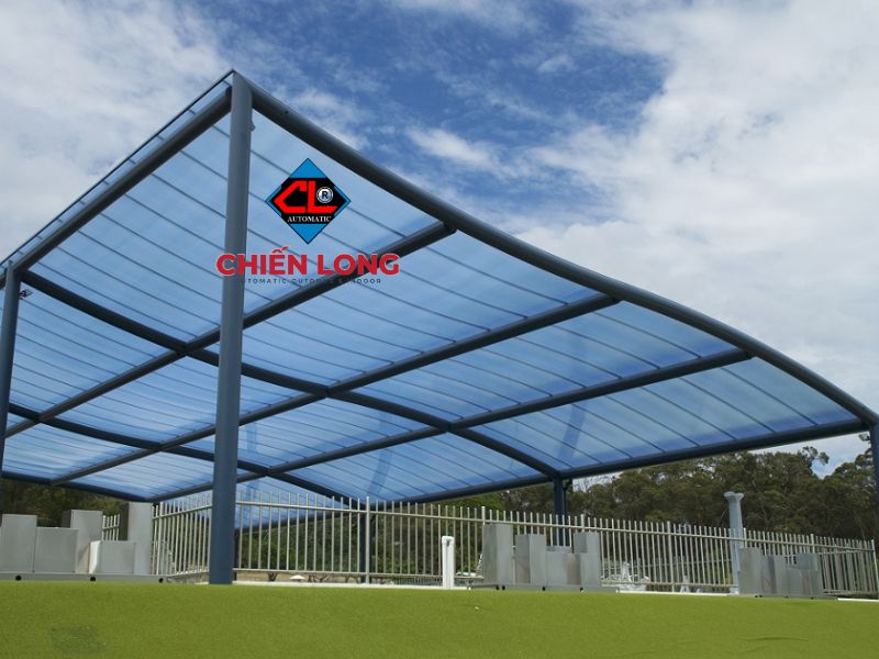 Mái che nhà nhựa cường lực tấm Polycarbonate đa dạng kiểu dáng