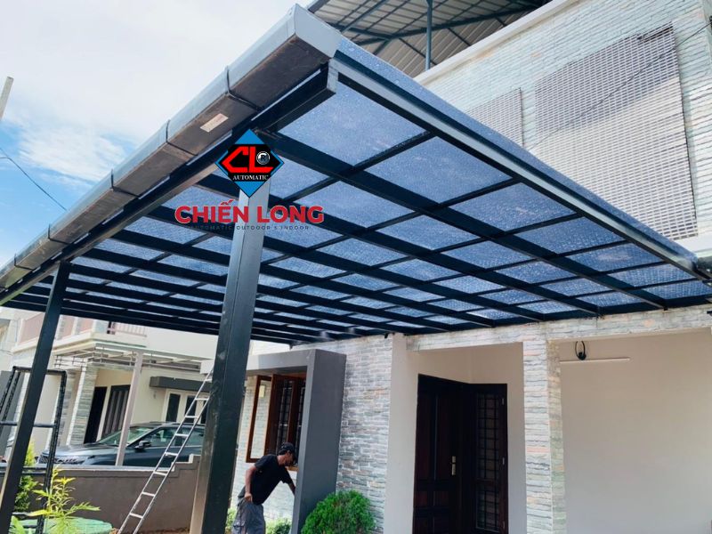 Mái che nhà nhựa cường lực tấm Polycarbonate có tính thẩm mỹ cao