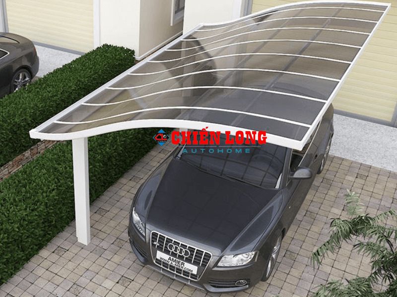 Mái che ô tô hợp kim nhôm hình chữ S - giải pháp che chắn hiệu quả