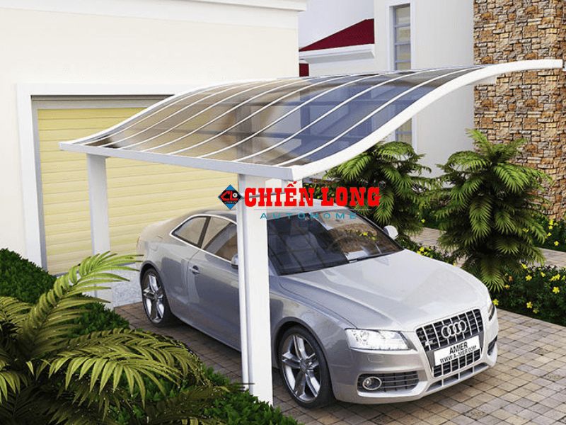 Mái che ô tô hợp kim nhôm hình chữ S được làm từ vật liệu cao cấp
