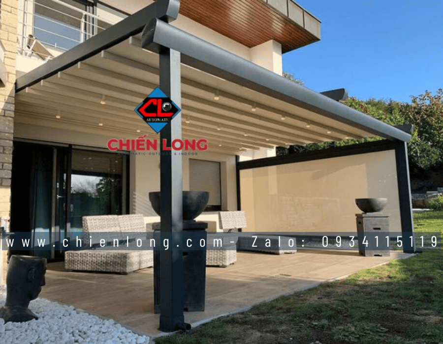 mái che xếp gọn tự động