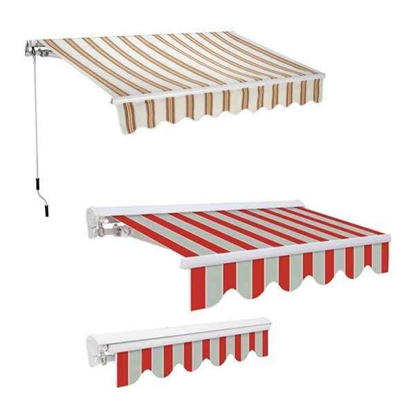 Mái hiên kéo tay truyền thống sử dụng tay quay