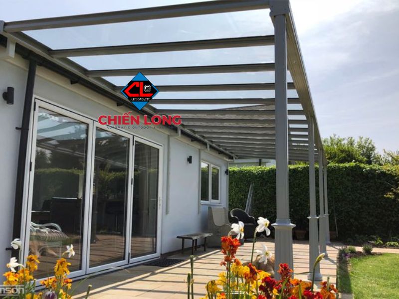 Mái che không gian mở dạng phẳng che nắng hiệu quả