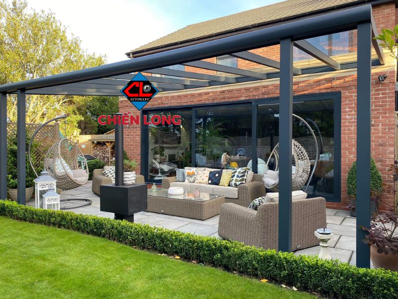 Mái che không gian mở dạng phẳng sở hữu độ bền cao