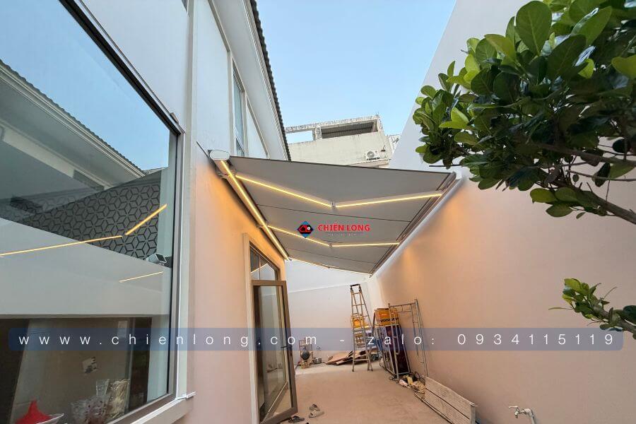 Thi công mái hiên tự động hiện đại