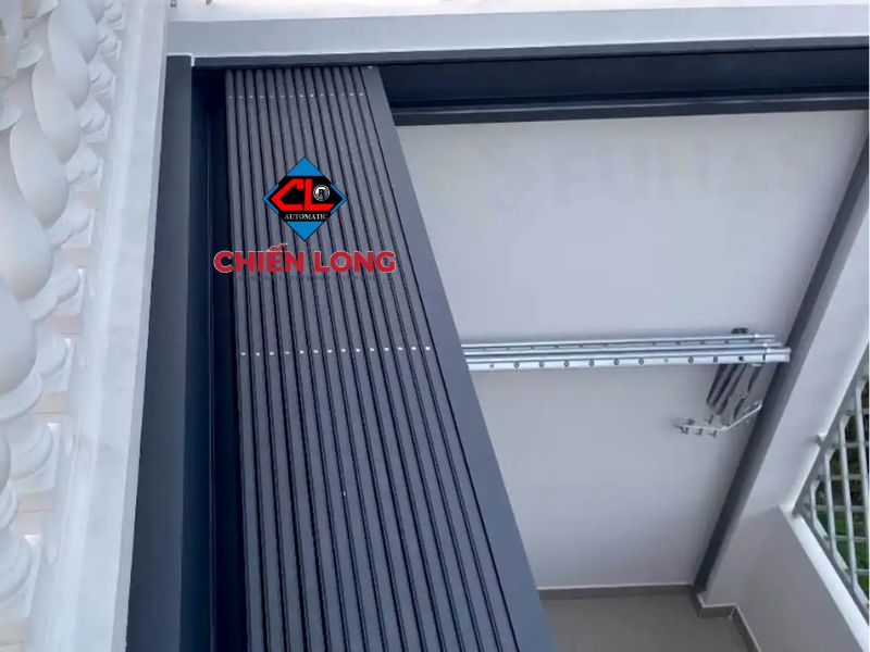 Mái nhôm xếp trượt Ziczac tự động