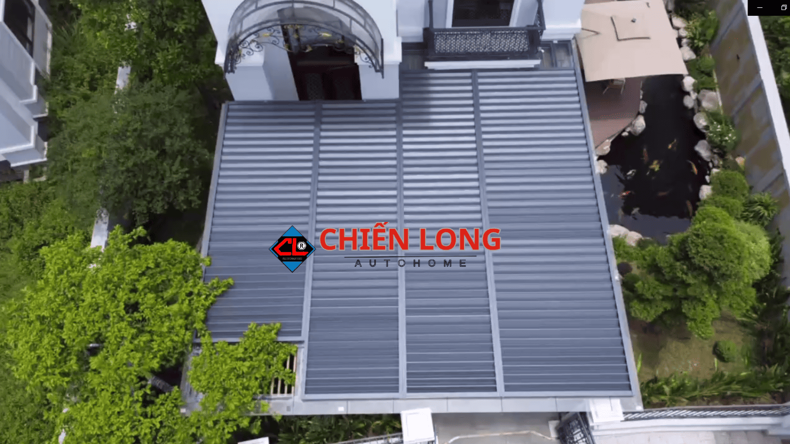 Mái nhôm xếp trượt Ziczac tự động