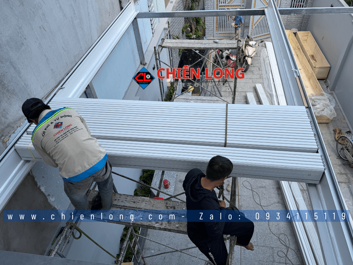 Thi công mái nhôm Ziczac thực tế