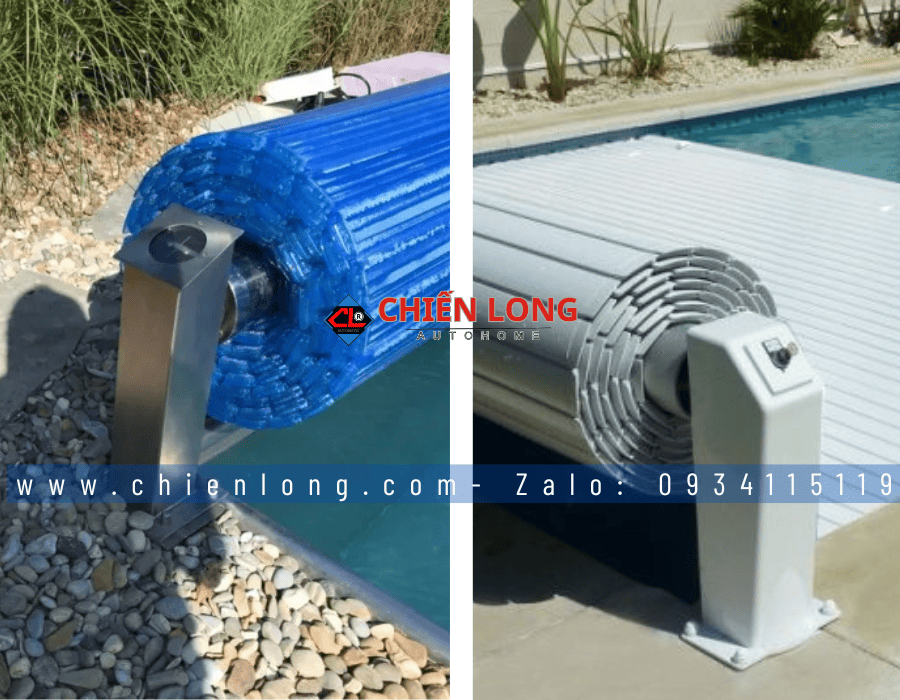 Thi công thiết bị che hồ bơi hệ lắp nổi phù hợp hồ bơi cải tạo