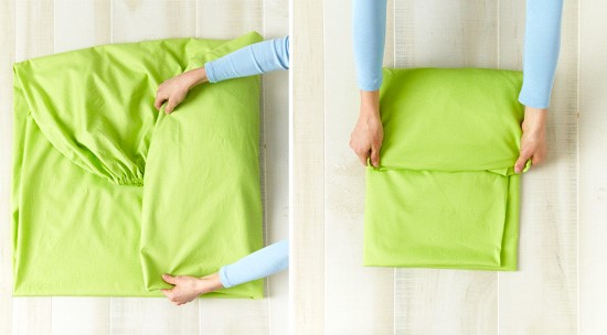Cách gấp chăn ga bước 4