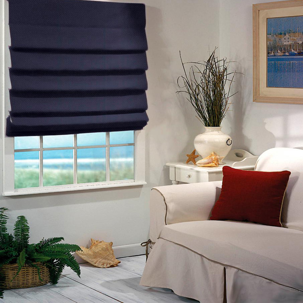 Mẫu rèm cửa xếp màu xanh dương